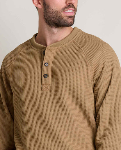 Toad&Co Bitterroot Waffle Knit Henley - Recycled Polyester by Toad&Co