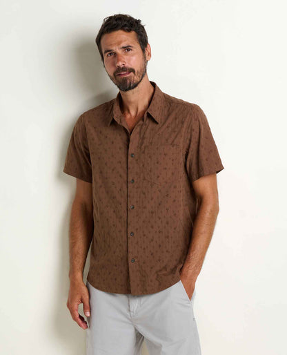 Toad&Co Airscape Embroidered Shirt - Organic Cotton Tropical Shirt for Men