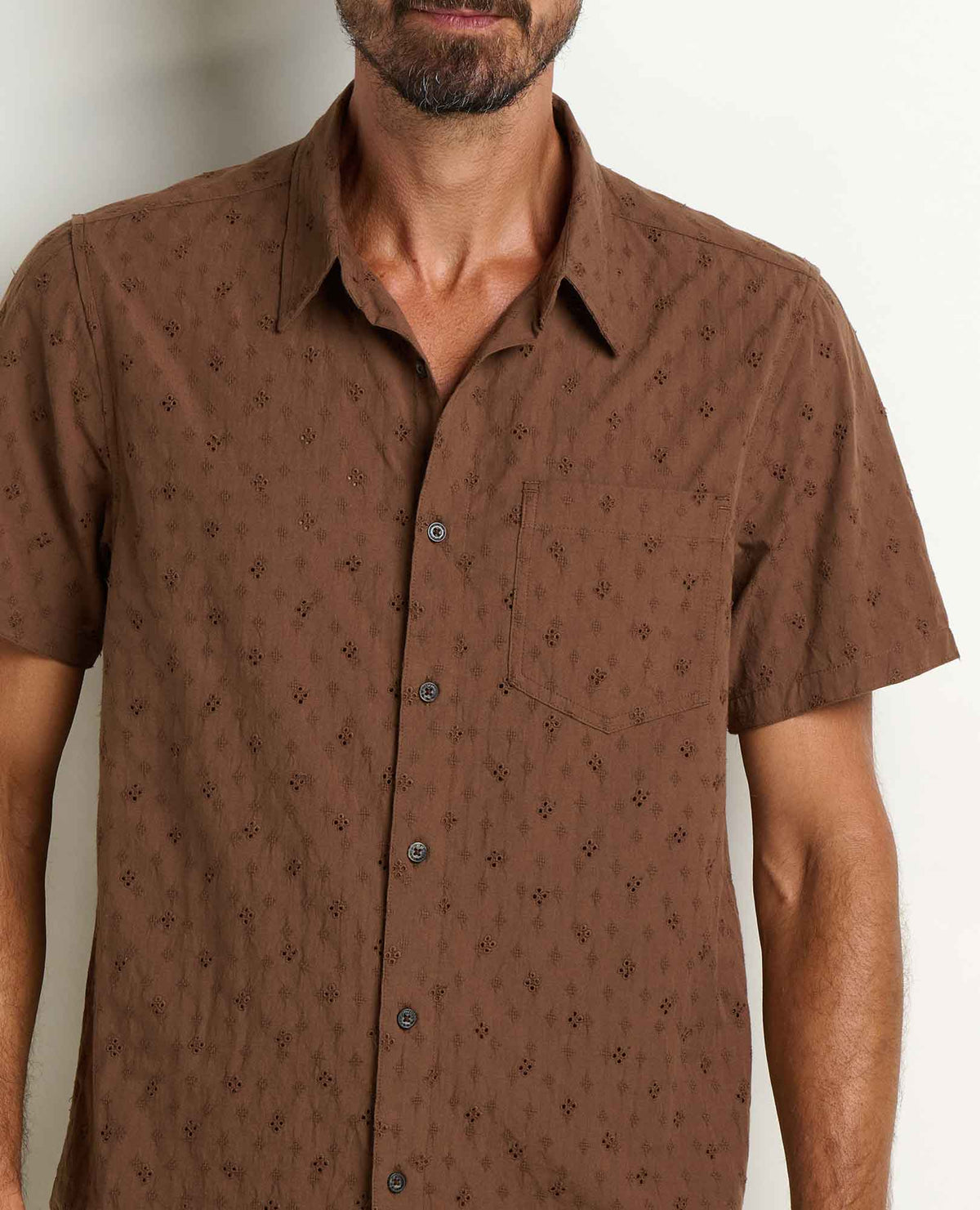 Toad&Co Airscape Embroidered Shirt - Organic Cotton Tropical Shirt for Men