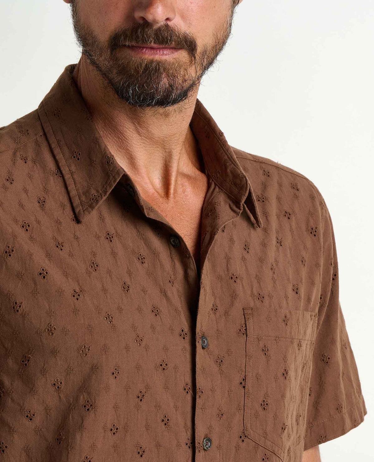 Toad&Co Airscape Embroidered Shirt - Organic Cotton Tropical Shirt for Men