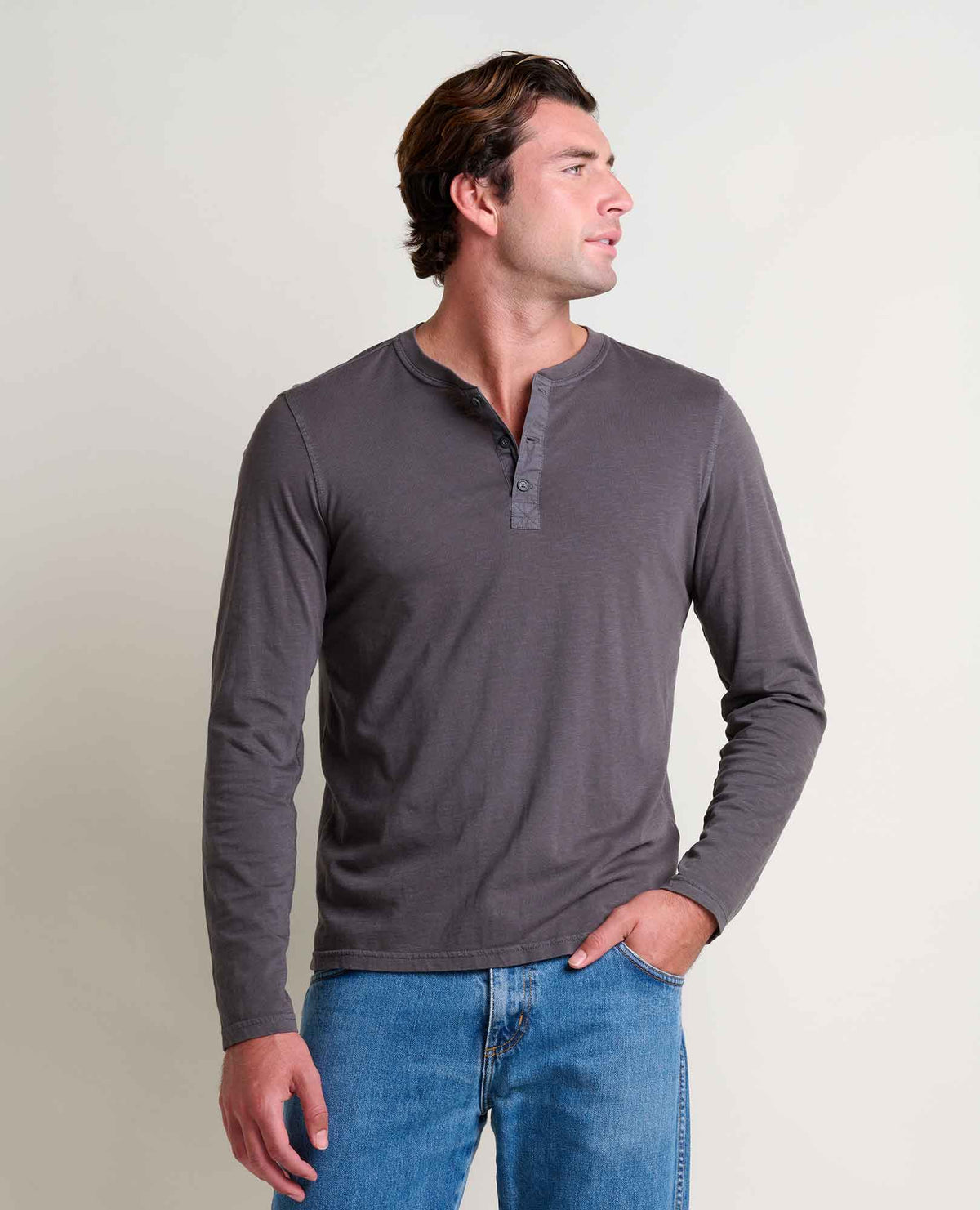 Toad&Co Men's Primo Long Sleeve Henley - Organic Cotton Tee by Toad&Co