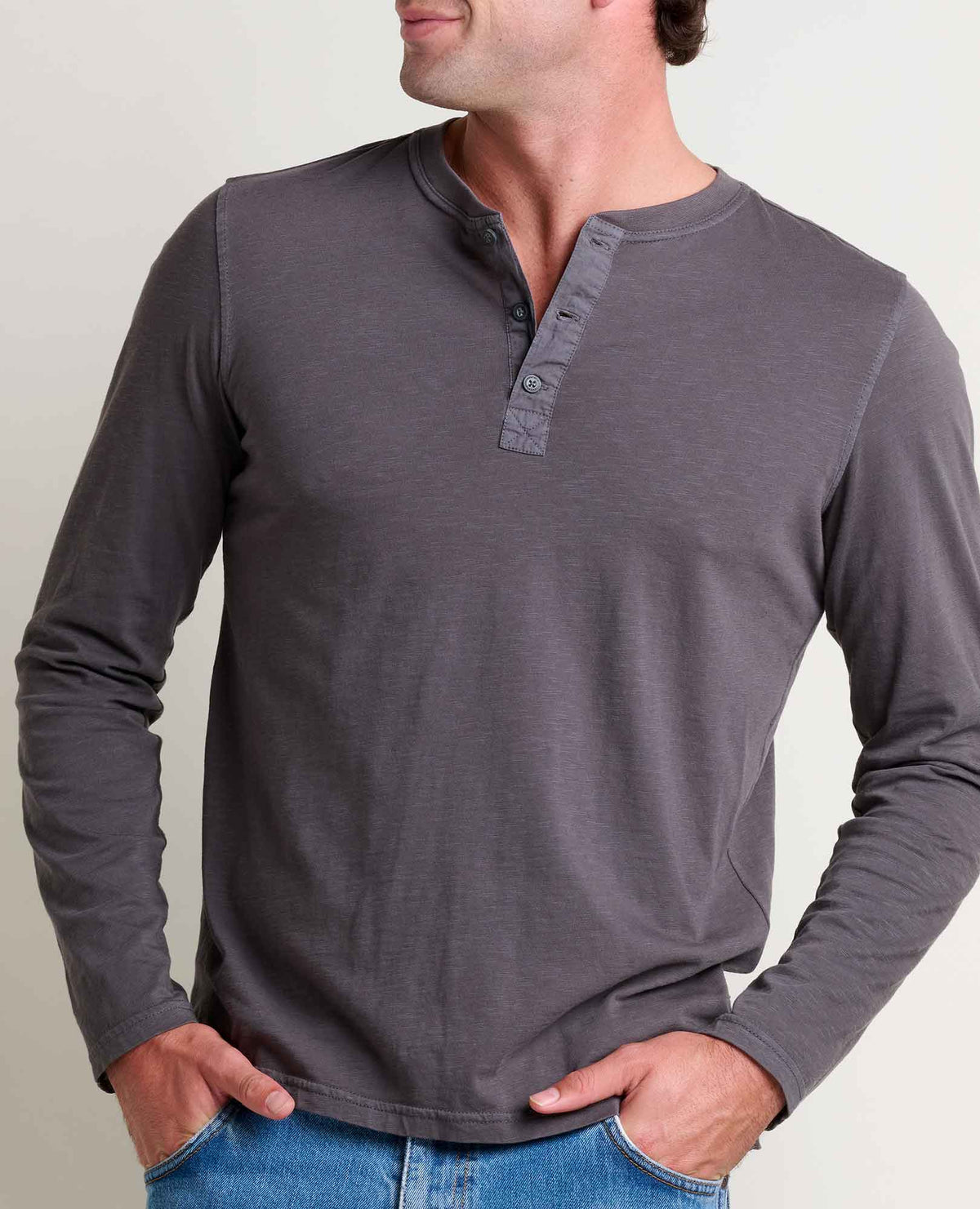 Toad&Co Men's Primo Long Sleeve Henley - Organic Cotton Tee by Toad&Co